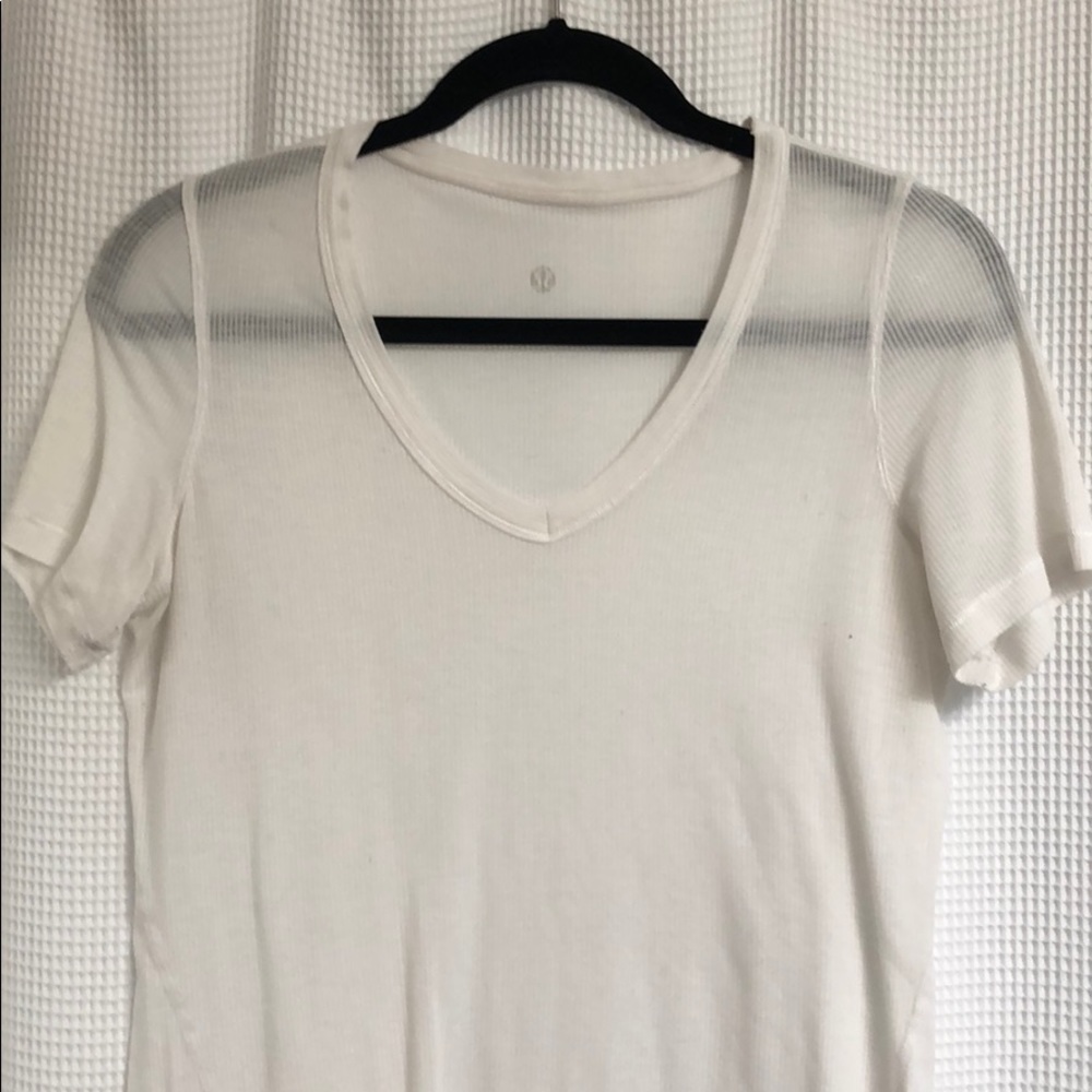 lululemon white short sleeve burnout tech shirt